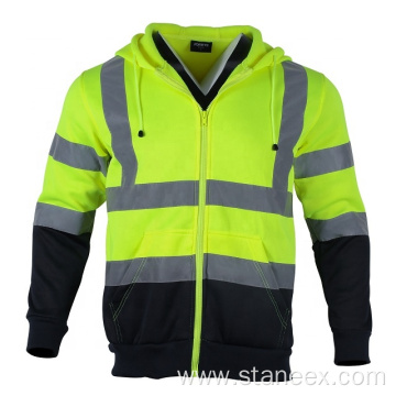 High Visibility Jackets Safety Sweater Reflective Hoodies